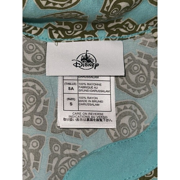 Disney Parks Polynesian Resort Mini Dress Girls YSM Tiki Guy Print Sleeveless - Picture 4 of 4